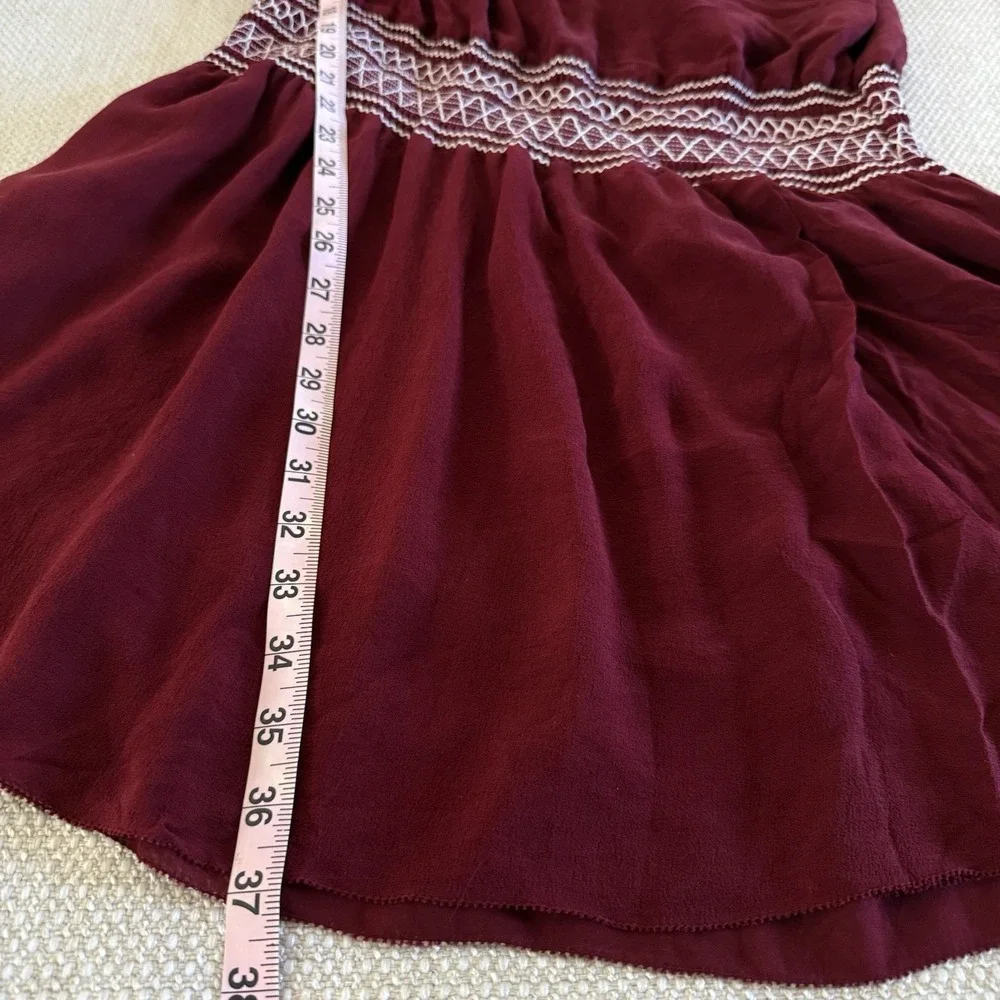 Tory Burch Indie‎ Boho Silk Georgette Off-The-Shoulder Mini Dress Size 14
